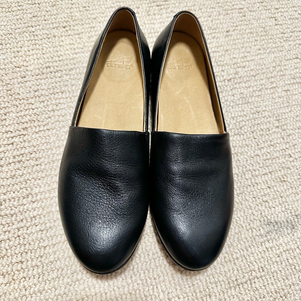 Dansko Black Leather Flats